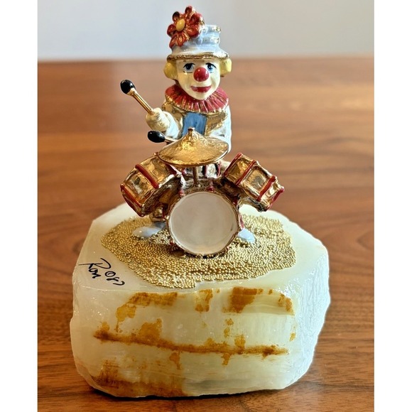 Ron Lee Other - Vtg 1985 RARE Ron Lee Clown Figurine Playing Drums Drummer On Stand Signed